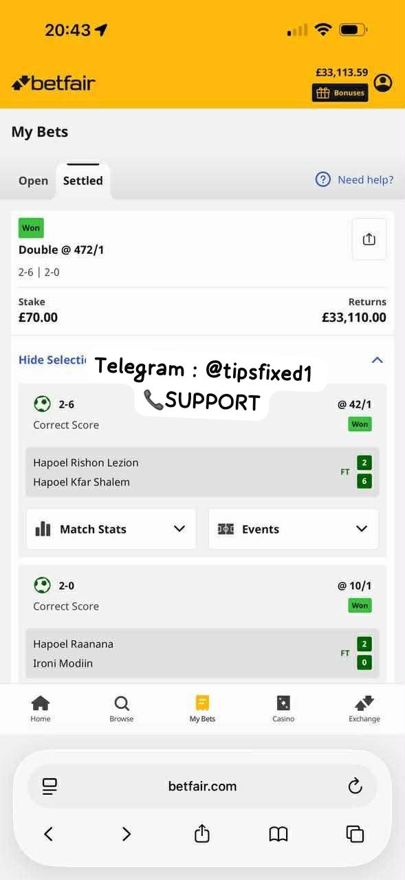 Betfair Double 472/1